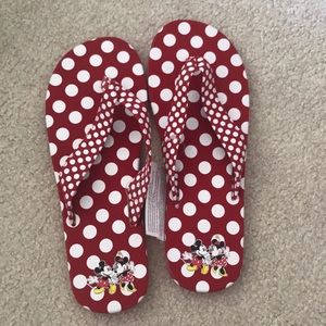DISNEY Mickey and Minnie flip flops size 9/10
